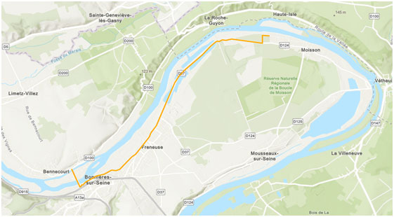 trajet-bennecourt Trajet jusqu’au gîte depuis Bennecourt