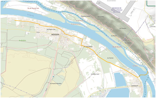 trajet-vetheuil trajet Vétheuil à vélo